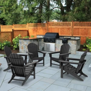 Westport Traditional Curveback Adirondack Chairs Set of 5