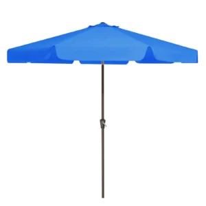 10 ft Round Tilt Patio Umbrella with Valance - Royal Blue