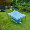 10 x 15ft Rectangle Pop Up Canopy Tent-Royal Bue on the back lawn