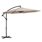 10ft Round Offset Hanging Umbrella - Beige