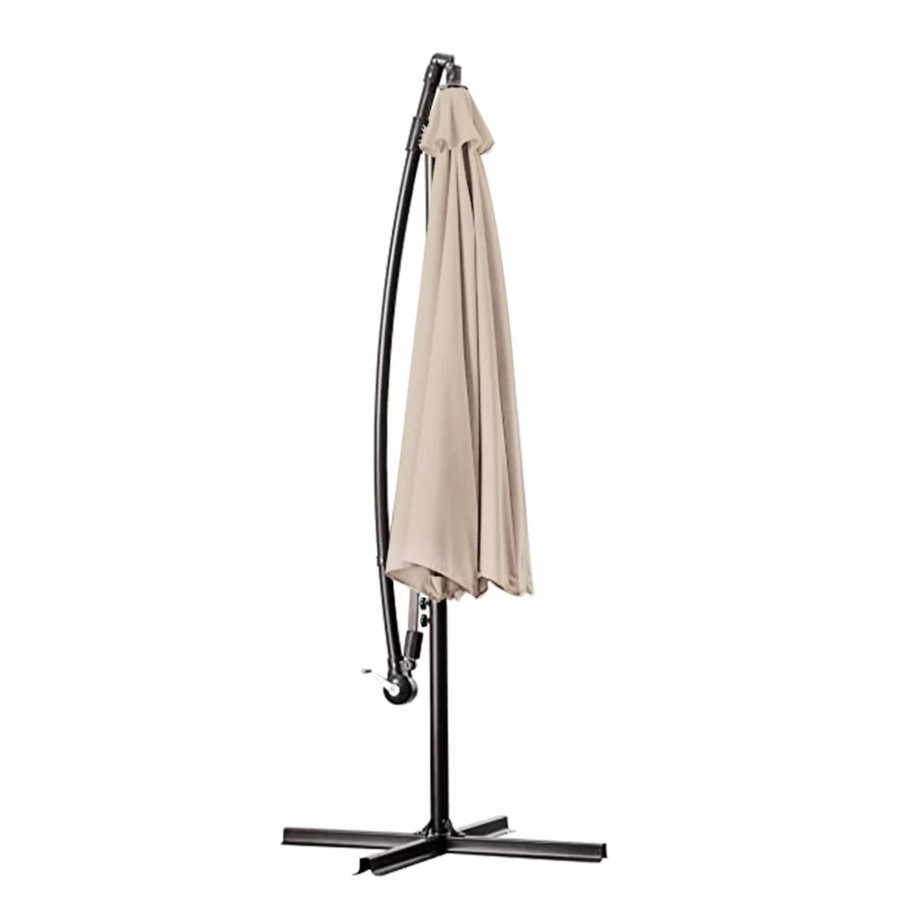 10ft Round Offset Hanging Umbrella - Closed