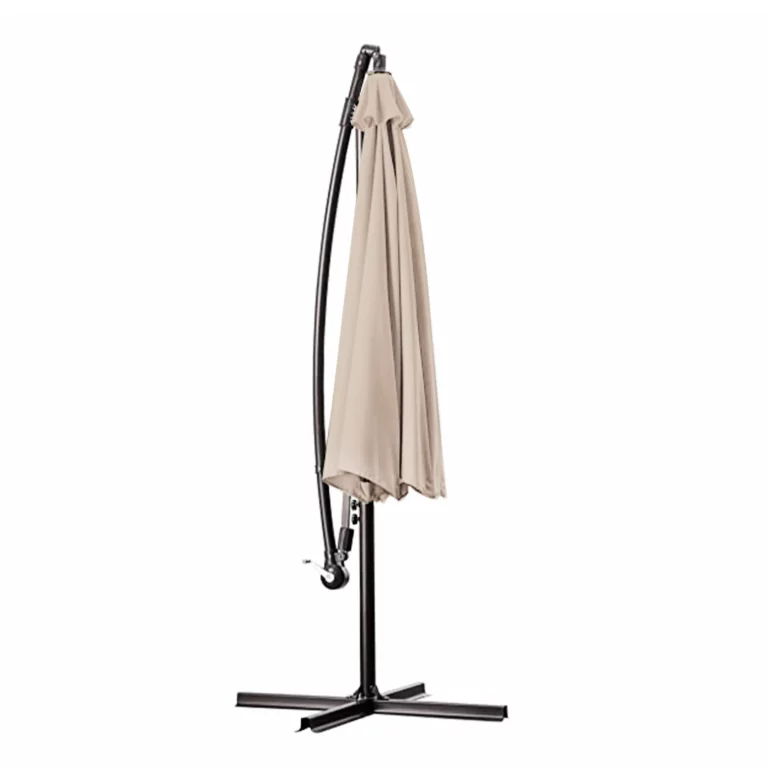 10ft Round Offset Hanging Umbrella - Closed