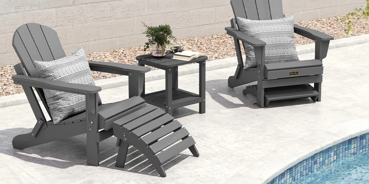 Classic Adirondack Folding Ottoman