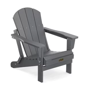 Classic Folding Adirondack Chair - Dark Gray