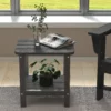 Gray Two Shelf Side Table Indoor