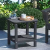 Gray Two Shelf Side Table Outdoor