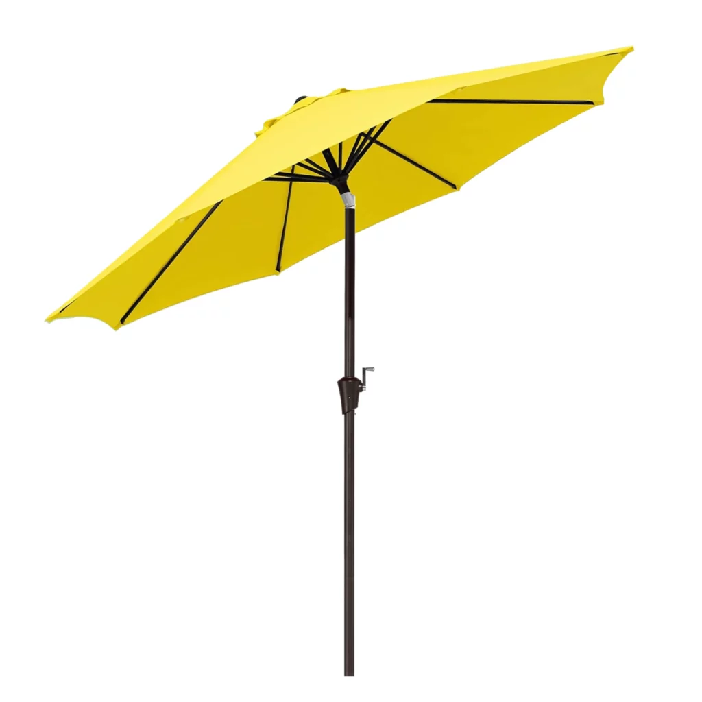 Olefin 10 ft Round Auto Tilt Patio Umbrella - Tilt
