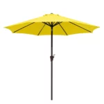 Olefin 10 ft Round Auto Tilt Patio Umbrella - Yellow (1)