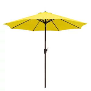 Olefin 10 ft Round Auto Tilt Patio Umbrella - Yellow (1)