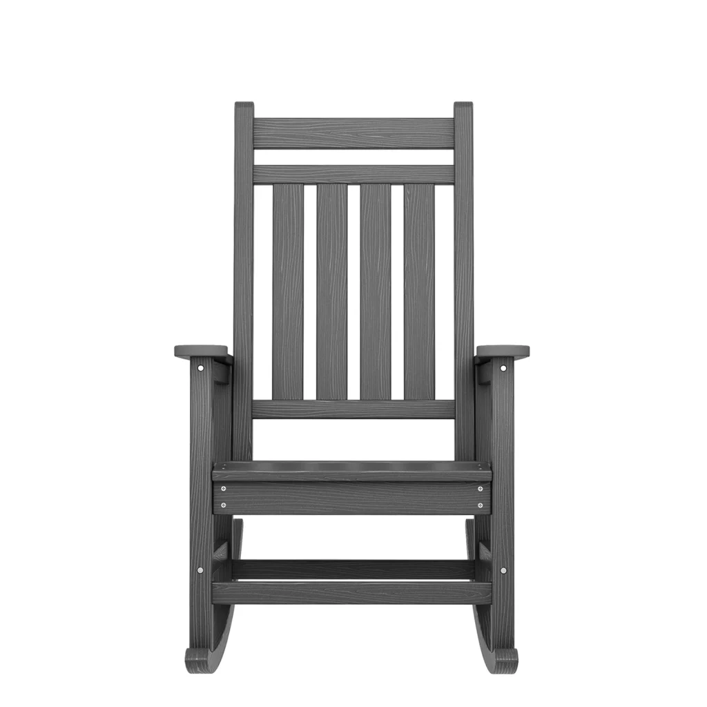 Presidential Rocking Chair in Dark Gray - Front