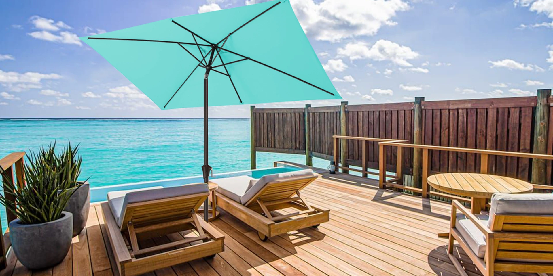 Rectangle Tilting Umbrella 2