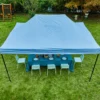 Top View of the 10 x 15ft Rectangle Pop Up Canopy Tent-Royal Blue in the garden