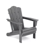Vintage Folding Adirondack Chairs Wood Grain - Dark Gray