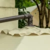 the waterproof canopy of the 8 x 8ft Square Offset Hanging Umbrella with Base-Beige