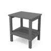 Dark Gray HDPE Plastic Outdoor Two Tire Side Table