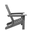Modern Folding Adirondack Chair in Dack Gray - Side