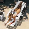 A woman on the Casual Chaise with Wheel