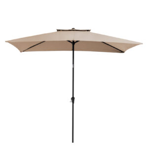 6.5x10ft Double Top Rectangle Tilting Umbrella - Beige