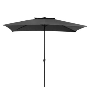 8x10ft Double Top Rectangle Tilting Umbrella - Dark Gray