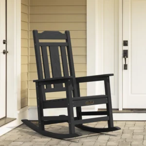 Black Traditional Porch Rocking Chair