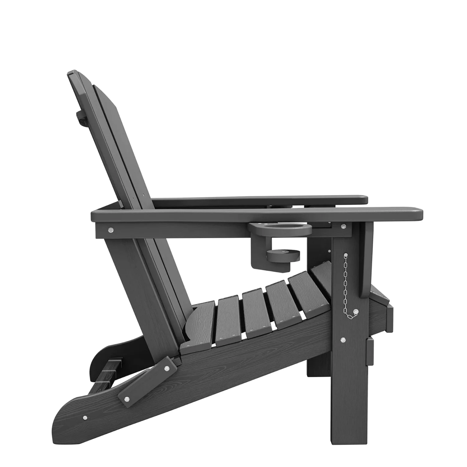 Classic Folding Adirondack Chair with Cup Holders - Image 3