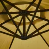Eight Heavy Duty Ribs of the 10ft Round Offset Hanging Umbrella with Base