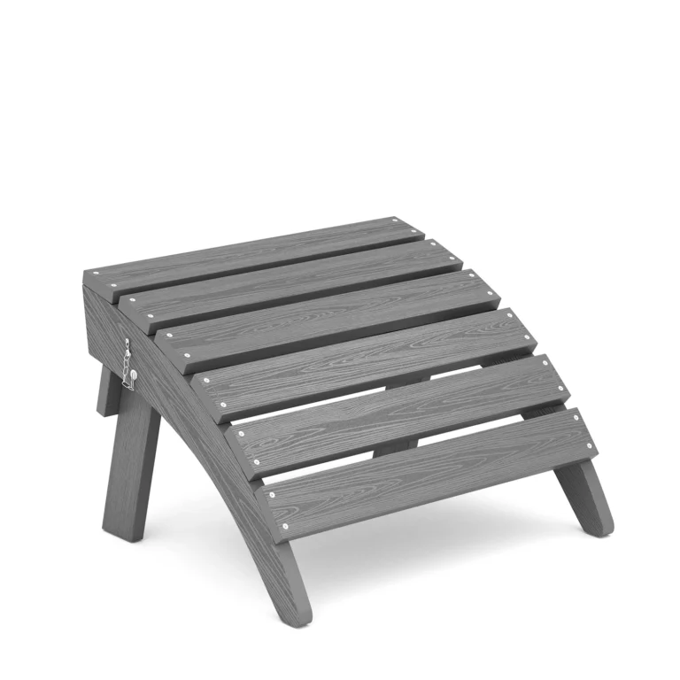 HDPE Folding Adirondack Ottoman - Dark Gray