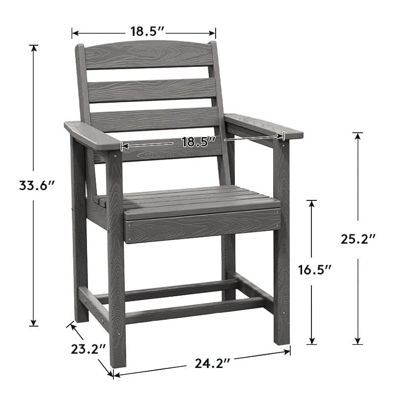 Outdoor Dining Arm Chair Dimension