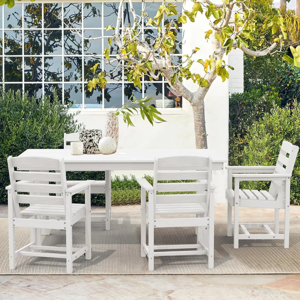 Outdoor Dining Set at Back Yard