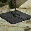 The base of the 10ft Round Offset Hanging Umbrella with Base