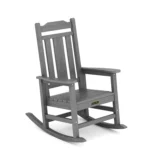 Traditional Porch Rocking Chair in Dark Gray