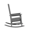 Traditional Porch Rocking Chair in Dark Gray - Side