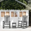Two Traditional Porch Rocking Chairs pair with Side Table