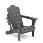 Vintage Reclining Folding Adirondack Chair - Dark Gray