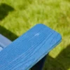 the armrest detail of HDPE Reclining Folding Adirondack Chair with Cup Holder-Navy Blue