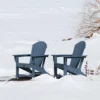 Two Westport Traditional Adirondack Chairs in snow field