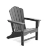 Vintage HDPE Poly Adirondack Chairs - Dark Gray