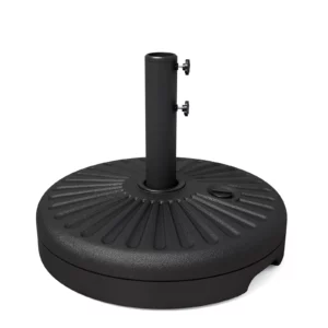 Black 22L Water Filled Portable Umbrella Stand-serwall