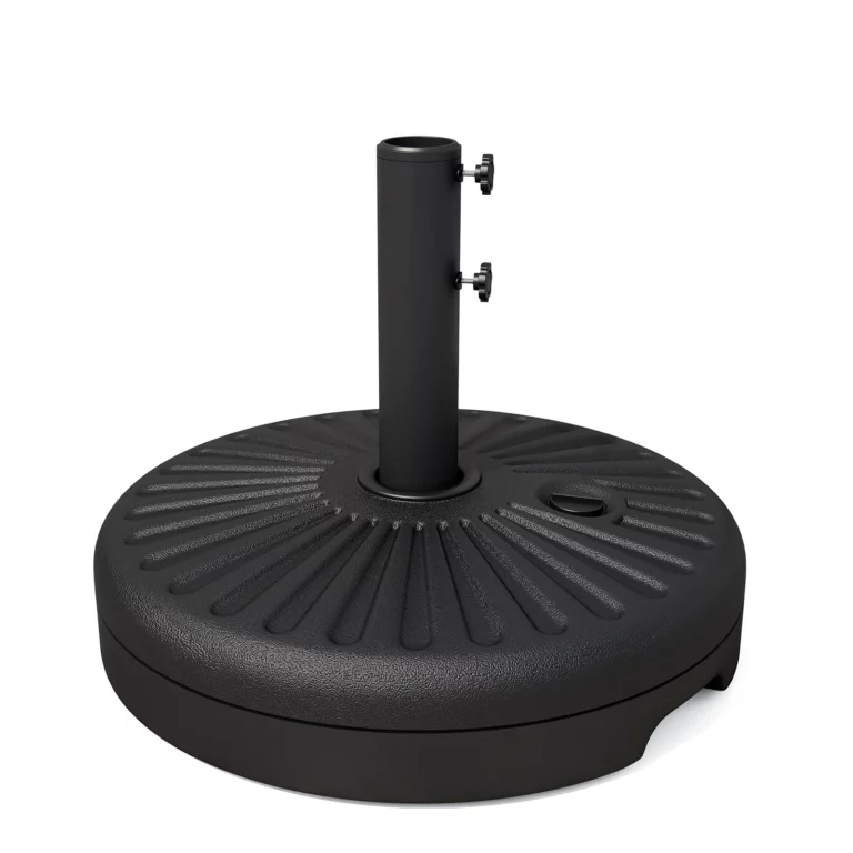 Black 22L Water Filled Portable Umbrella Stand-serwall