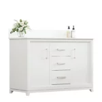 48 inch double bathroom vanity white-Homeselecting