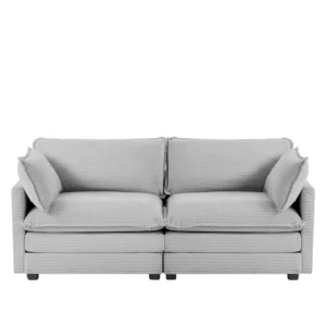 Modern Corduroy Sofa Loveseat
