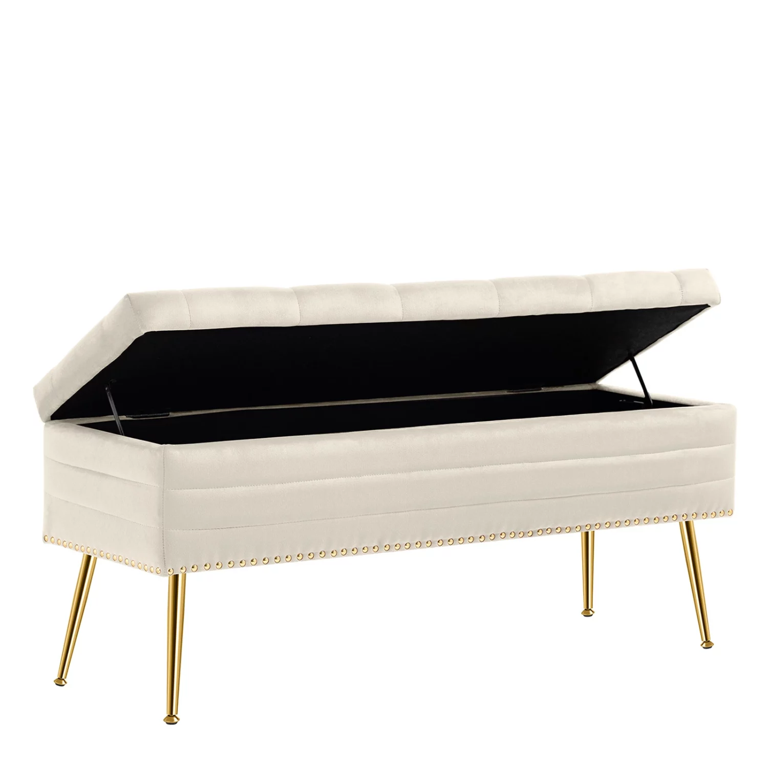 Modern Bedroom Tufted Velvet Storage Bench