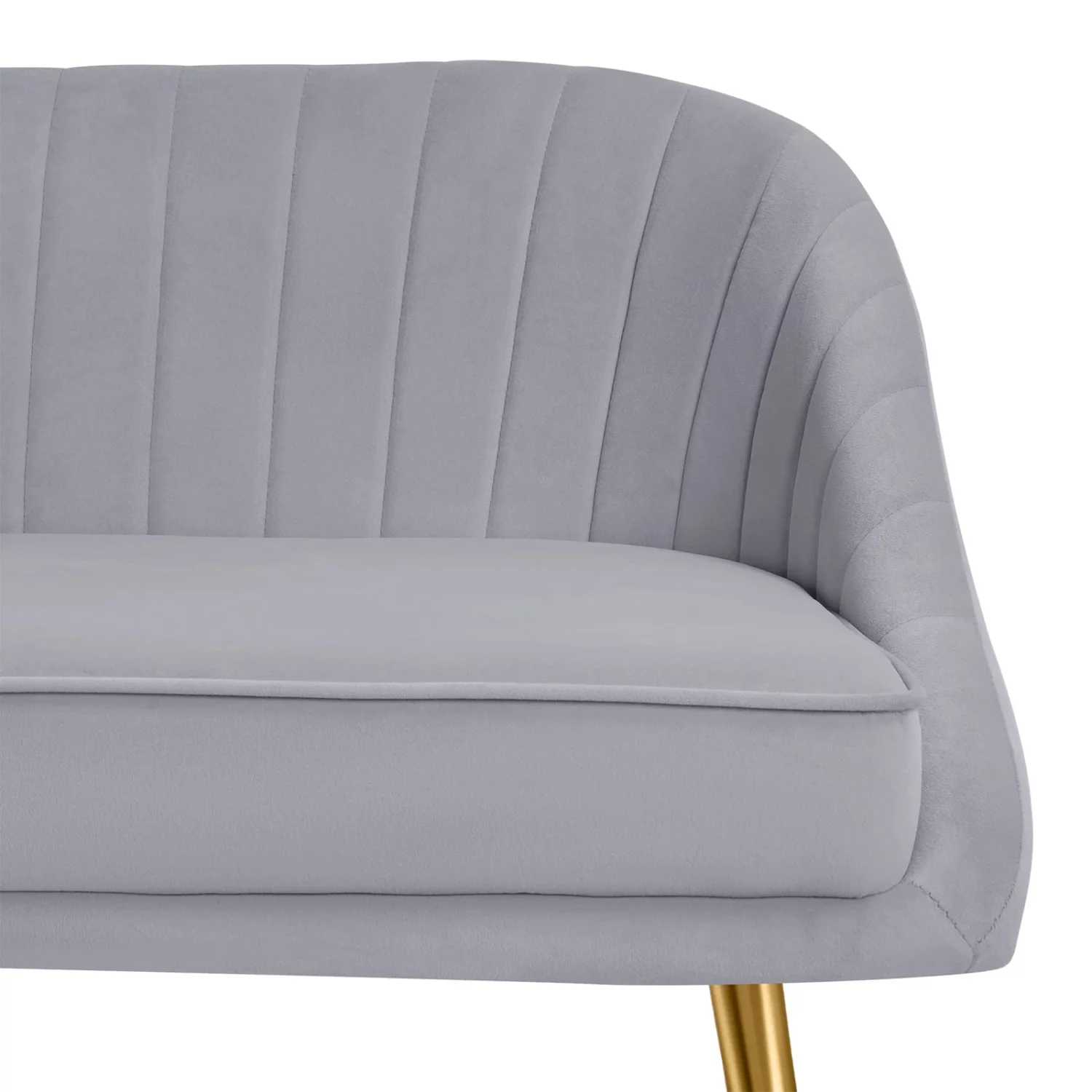 Modern Brushed Velvet Accent Chair Loveseat - Image 3
