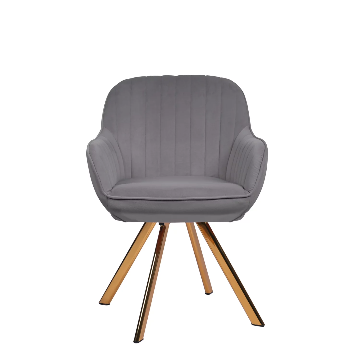 Modern Brushed Velvet Swivel Armchair - Image 6