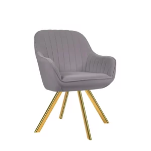 Modern Brushed Velvet Swivel Armchair
