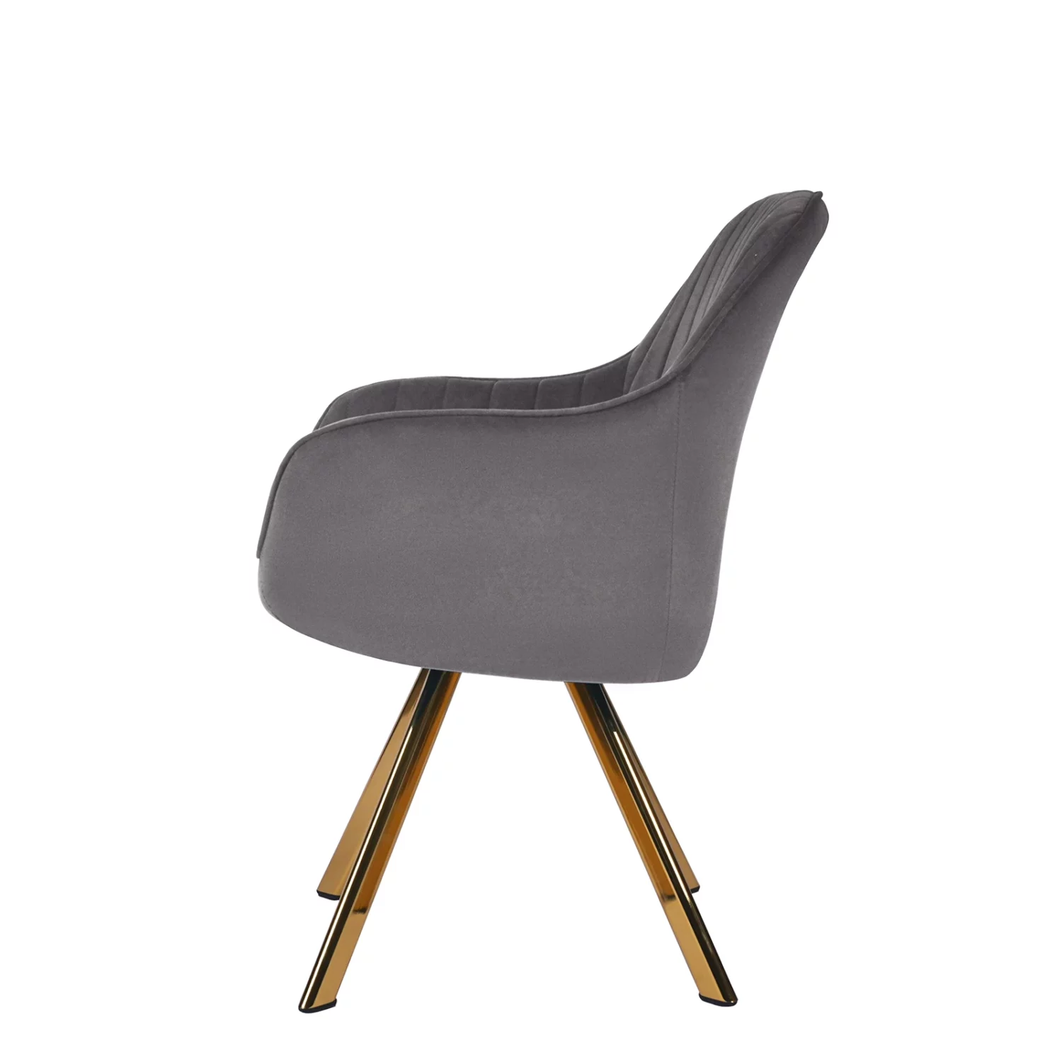 Modern Brushed Velvet Swivel Armchair - Image 7