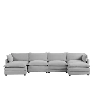Modern Deep Sectional Sofa wiht 4 Seats- Homeselecting