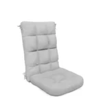 Gray tufted chair cushions with ties-Homeselecting