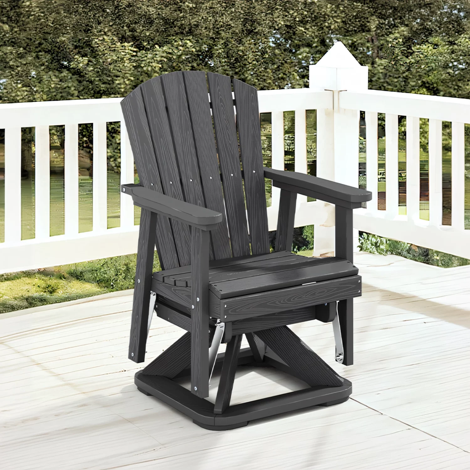Outdoor Adirondack Swivel Glider Chair - Image 3