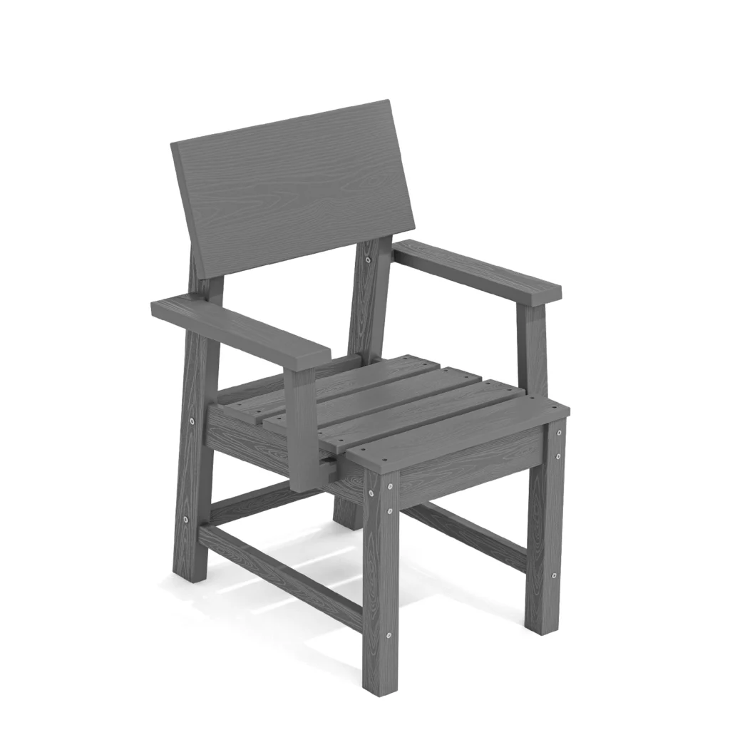 Outdoor HDPE Modern Dining Armchair